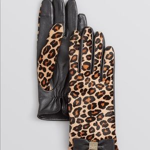 Kate Spade Cheetah Leopard Print Leather gloves